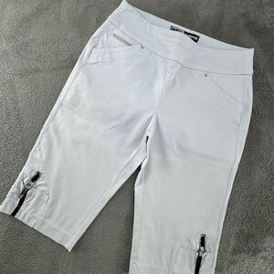 Jamie Sadock Womens Capri Pants Size 6 Light Blue Zipper Accent Pockets